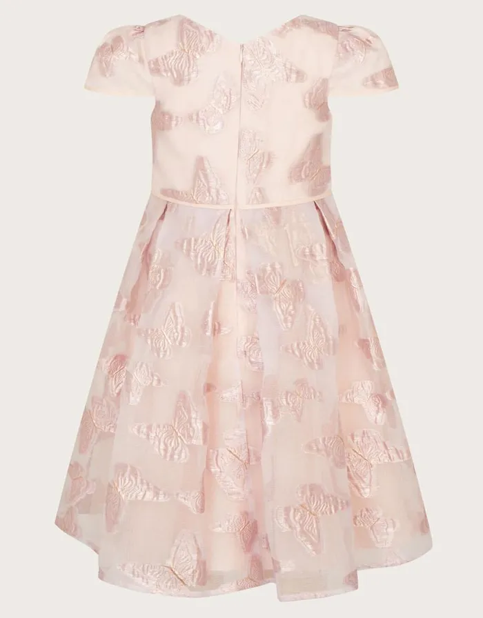 Monsoon Louisa Butterfly Jacquard Pink Children Dresses Monsoon Louisa Butterfly Jacquard Pink Children Dresses