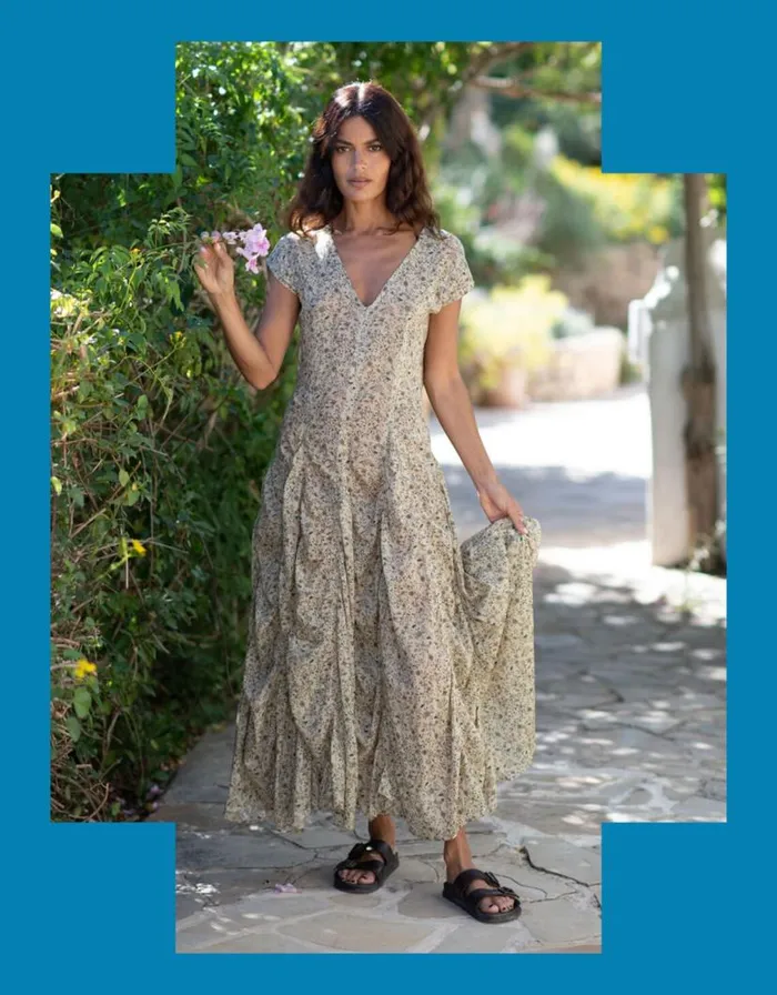 Monsoon Lyrical Sisters Ditsy Print Maxi Dress Multi Women Day Dresses