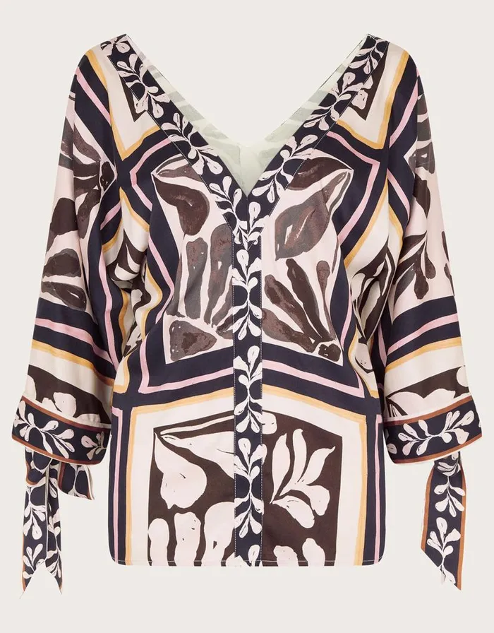 Monsoon Nelinha Print Blouse Black Women Tops and Blouses Monsoon Nelinha Print Blouse Black Women Tops and Blouses