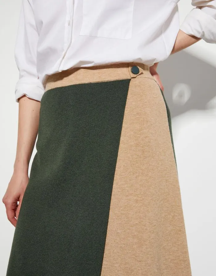 Monsoon Nellie TwoTone Knit Skirt Green Women Knitwear Monsoon Nellie TwoTone Knit Skirt Green Women Knitwear
