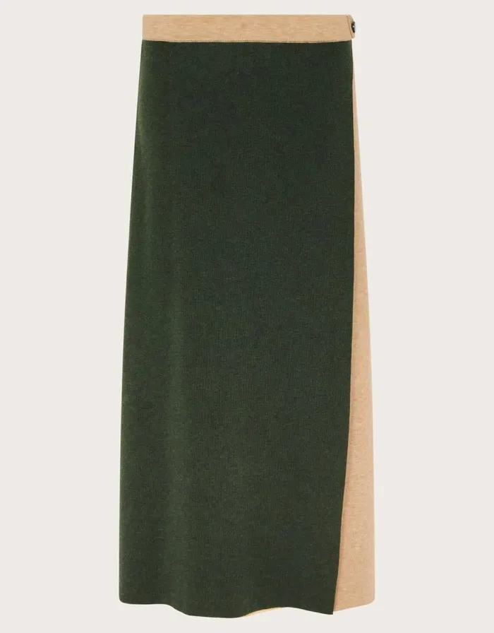 Monsoon Nellie TwoTone Knit Skirt Green Women Knitwear Monsoon Nellie TwoTone Knit Skirt Green Women Knitwear