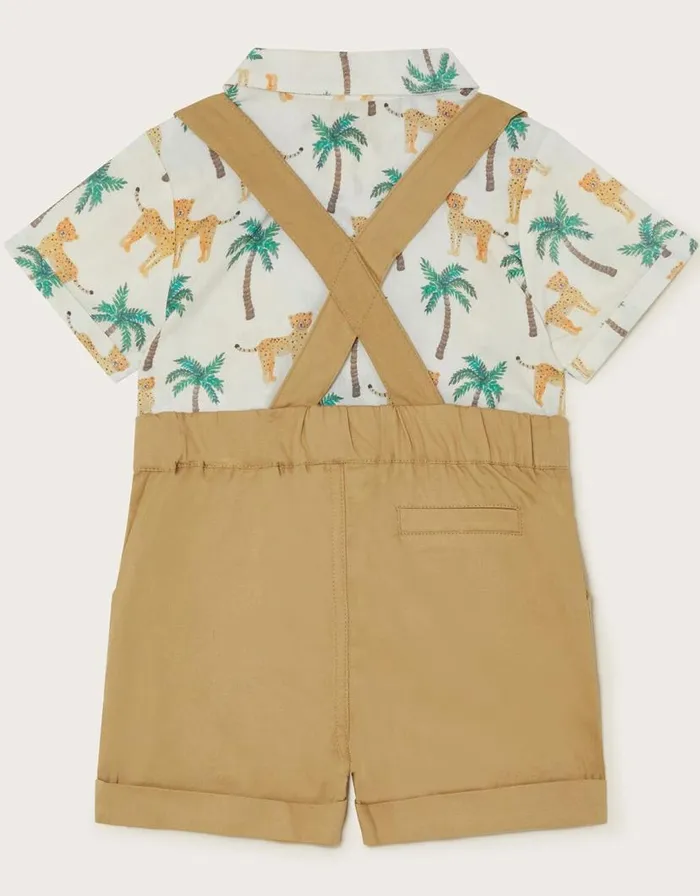 Monsoon Newborn Jungle Shirt And Dungarees Set Green Children Clothing and Outfits Monsoon Newborn Jungle Shirt And Dungarees Set Green Children Clothing and Outfits