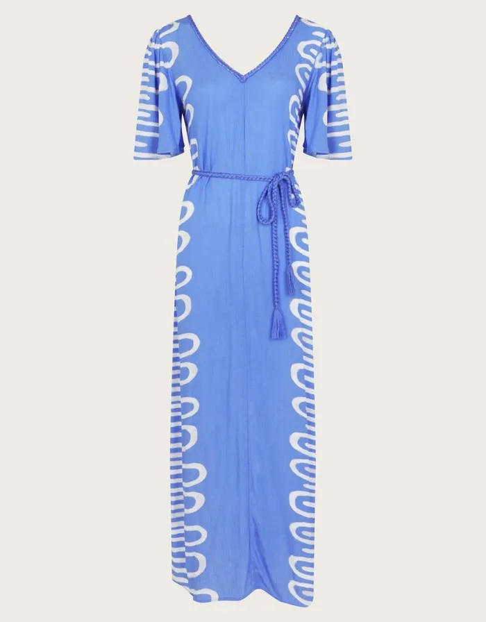 Monsoon Orla Print Dress Blue Women Beachwear and Swimwear Monsoon Orla Print Dress Blue Women Beachwear and Swimwear