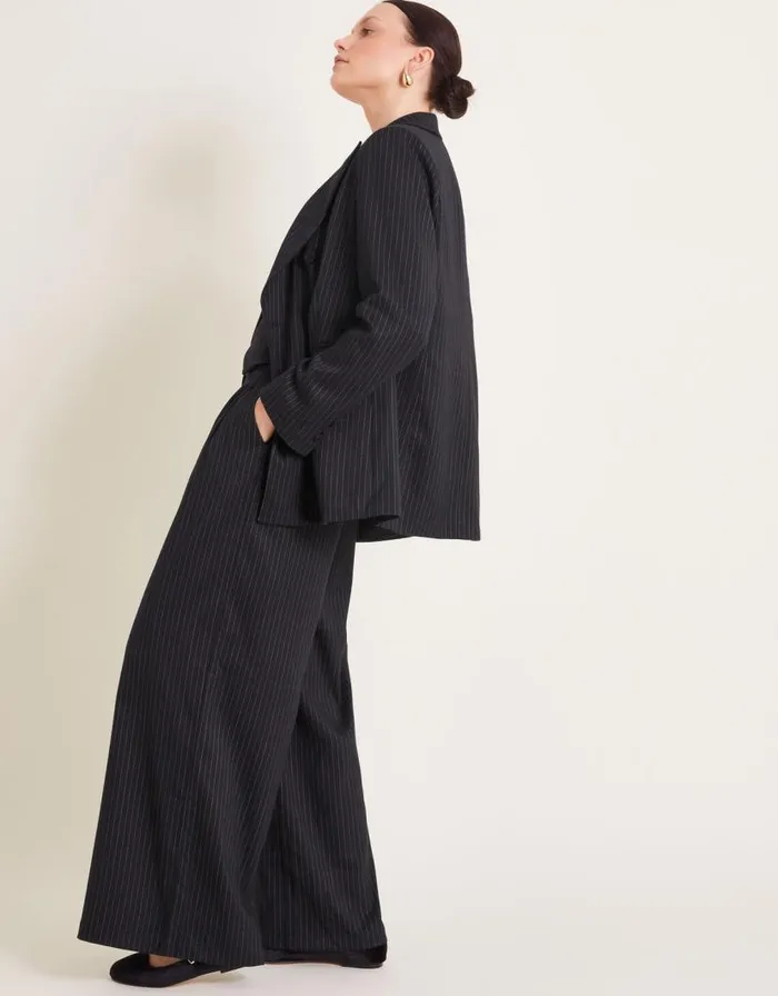 Monsoon Paige Pinstripe Blazer Blue Women Jackets Monsoon Paige Pinstripe Blazer Blue Women Jackets