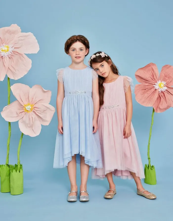 Monsoon Penelope Belt Dress Pink Children Dresses Monsoon Penelope Belt Dress Pink Children Dresses