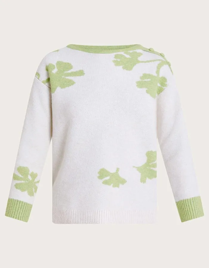 Monsoon Pia Pattern Jumper Ivory Women Knitwear Monsoon Pia Pattern Jumper Ivory Women Knitwear