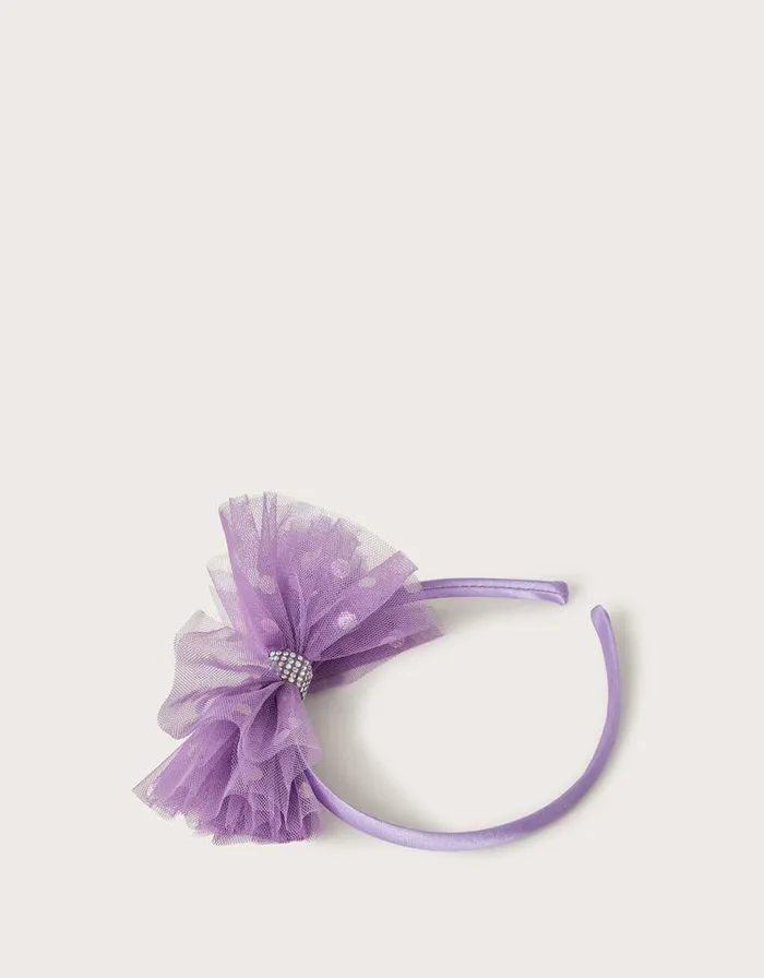 Monsoon Polka Dot Bow Headband Children Girls039 Hair Accessories
