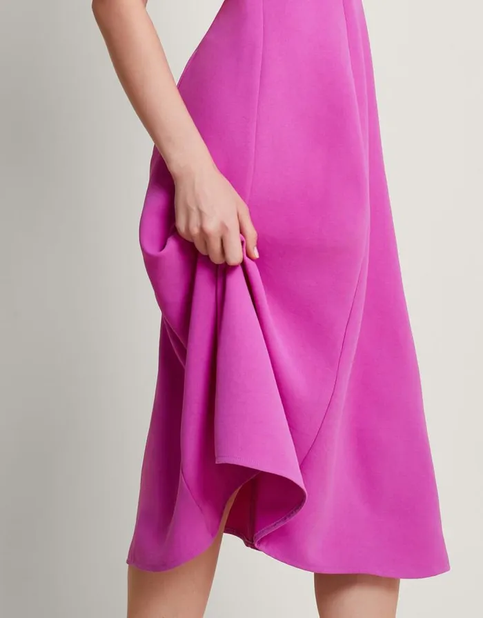 Monsoon Poppy Flared Dress Pink Women Occasionwear Monsoon Poppy Flared Dress Pink Women Occasionwear
