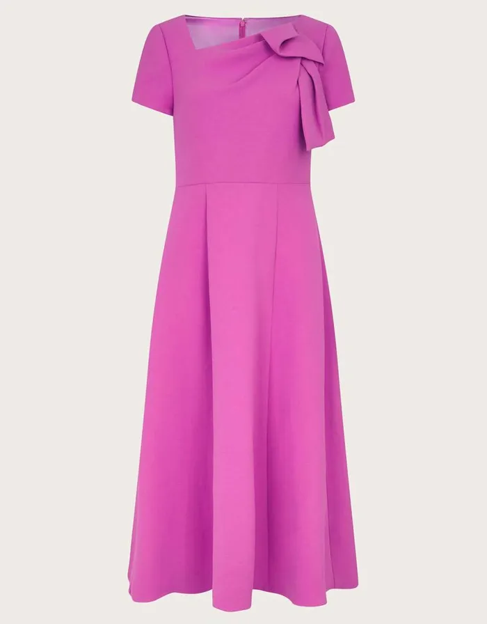 Monsoon Poppy Flared Dress Pink Women Occasionwear Monsoon Poppy Flared Dress Pink Women Occasionwear