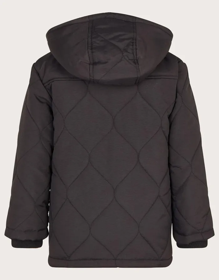 Monsoon Quilted Borg Coat Black Children Coats and Jackets Monsoon Quilted Borg Coat Black Children Coats and Jackets