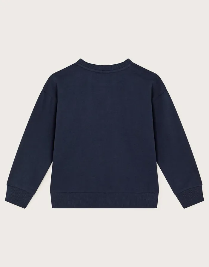 Monsoon Rainbow Embellished Sweatshirt Blue Children Tops and Tshirts Monsoon Rainbow Embellished Sweatshirt Blue Children Tops and Tshirts