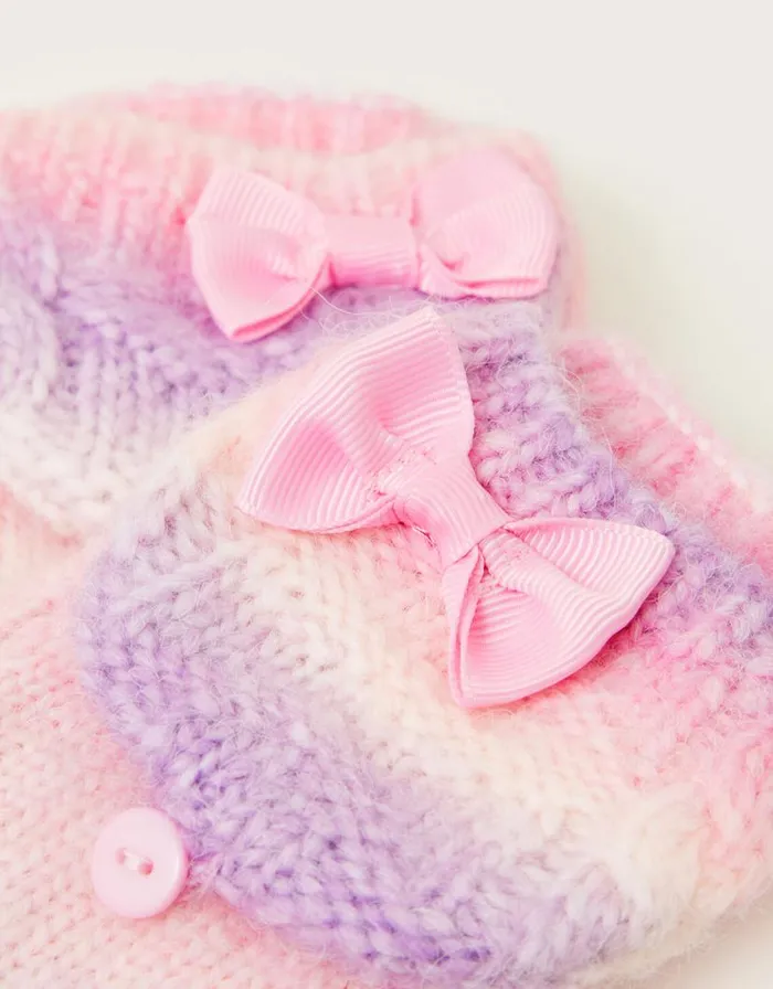 Monsoon Rebecca Bow Gloves Multi Children Hats and Sunglasses Monsoon Rebecca Bow Gloves Multi Children Hats and Sunglasses