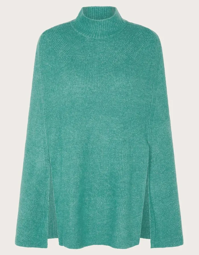 Monsoon Ribbed Poncho Women Knitwear Monsoon Ribbed Poncho Women Knitwear