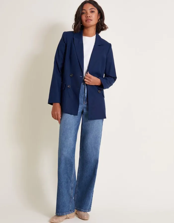 Monsoon Ruby Wide Leg Jeans Blue Women Trousers and Jeans