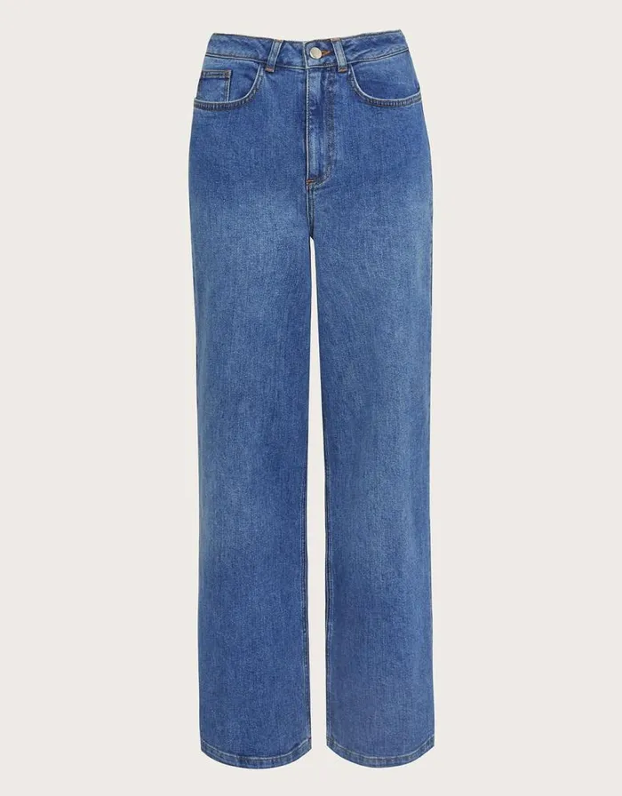 Monsoon Ruby Wide Leg Jeans Blue Women Trousers and Jeans Monsoon Ruby Wide Leg Jeans Blue Women Trousers and Jeans