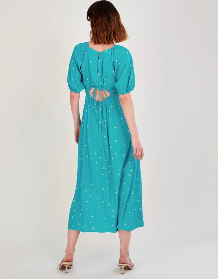 Monsoon Sami Spot Print Dress Teal Women Day Dresses Monsoon Sami Spot Print Dress Teal Women Day Dresses