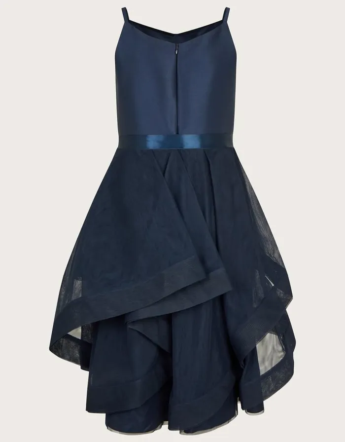 Monsoon Sienna Ruffle Prom Dress Blue Children Partywear Monsoon Sienna Ruffle Prom Dress Blue Children Partywear