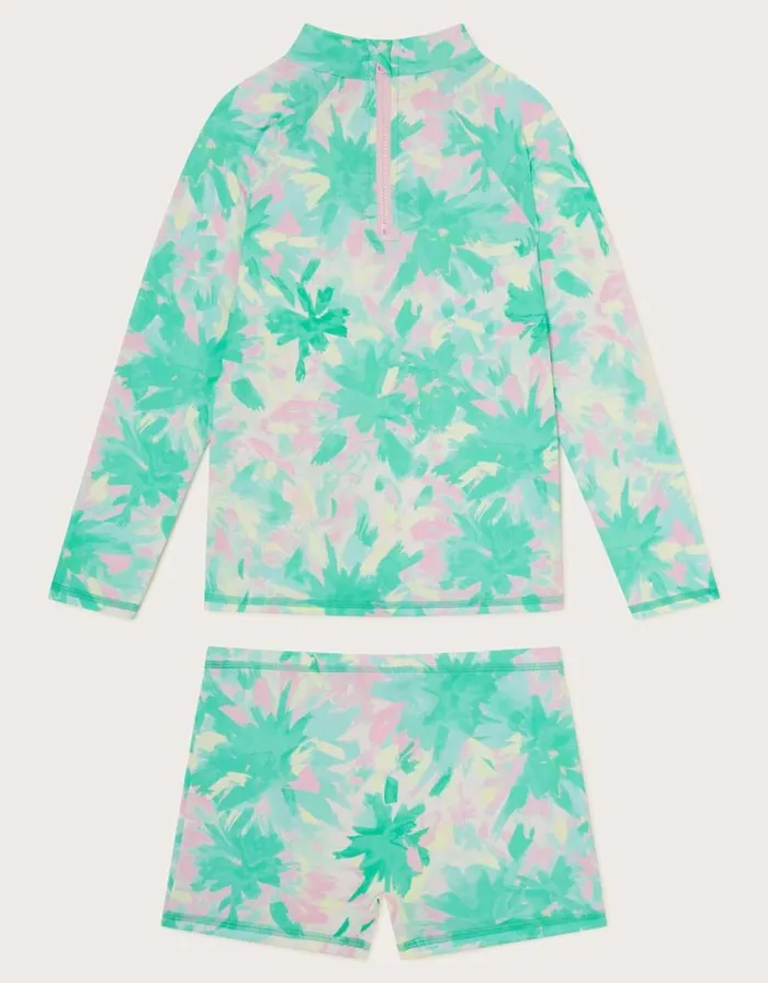 Monsoon Splash Palm Print Swim Set Green Children Beachwear and Swimwear Monsoon Splash Palm Print Swim Set Green Children Beachwear and Swimwear