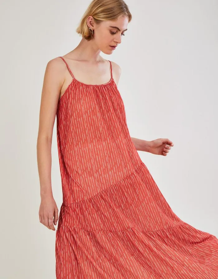 Monsoon Stripe Maxi Jersey Dress Orange Women Work Dresses Monsoon Stripe Maxi Jersey Dress Orange Women Work Dresses