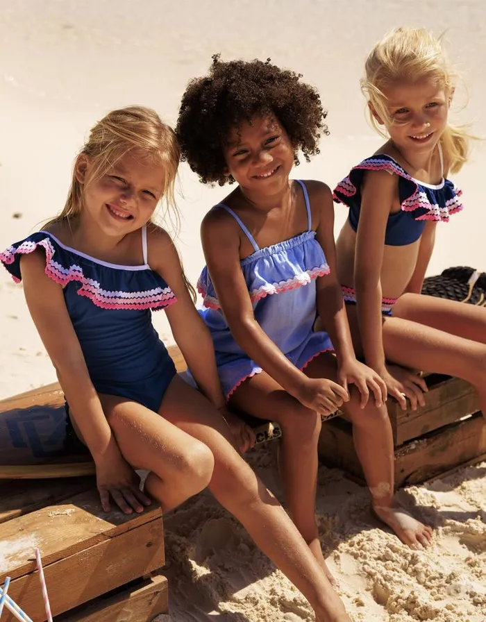 Monsoon Sunuva OneShoulder Bikini Set Blue Children Beachwear and Swimwear Monsoon Sunuva OneShoulder Bikini Set Blue Children Beachwear and Swimwear