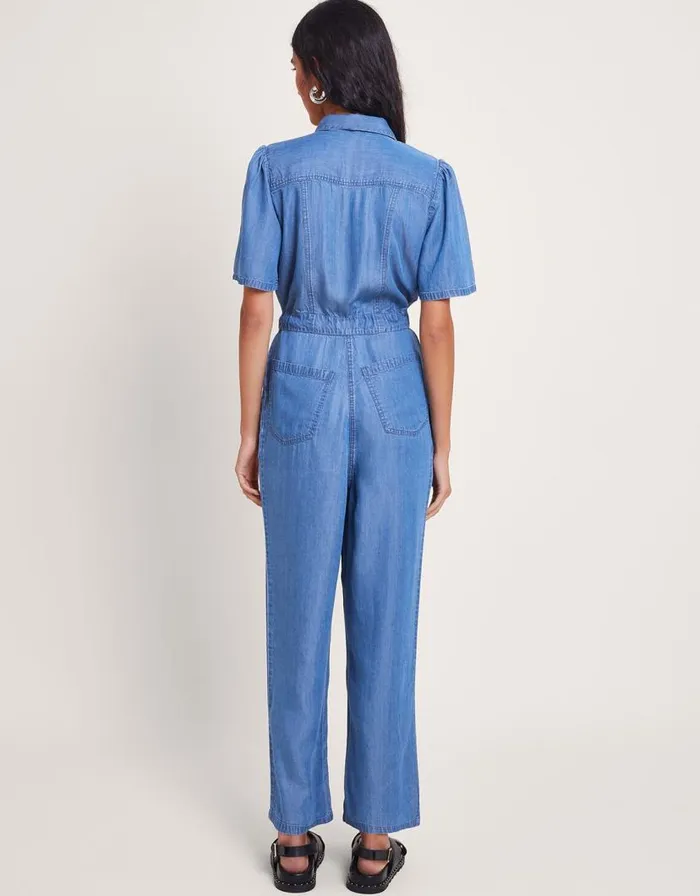 Monsoon Tara Denim Jumpsuit Blue Women Casualwear Monsoon Tara Denim Jumpsuit Blue Women Casualwear