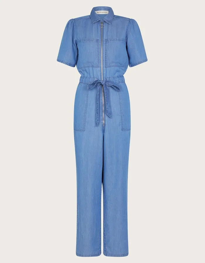 Monsoon Tara Denim Jumpsuit Blue Women Casualwear Monsoon Tara Denim Jumpsuit Blue Women Casualwear