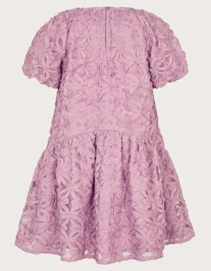 Monsoon Textured Floral Drop Waist Dress Purple Children Dresses Monsoon Textured Floral Drop Waist Dress Purple Children Dresses