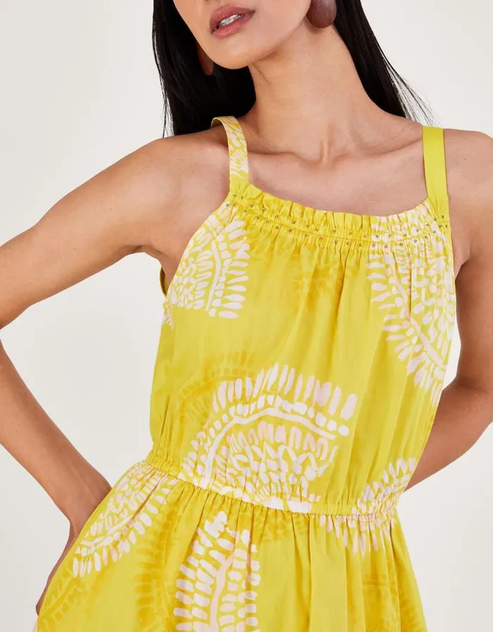Monsoon Tiered Halter Dress Yellow Women Beachwear and Swimwear Monsoon Tiered Halter Dress Yellow Women Beachwear and Swimwear