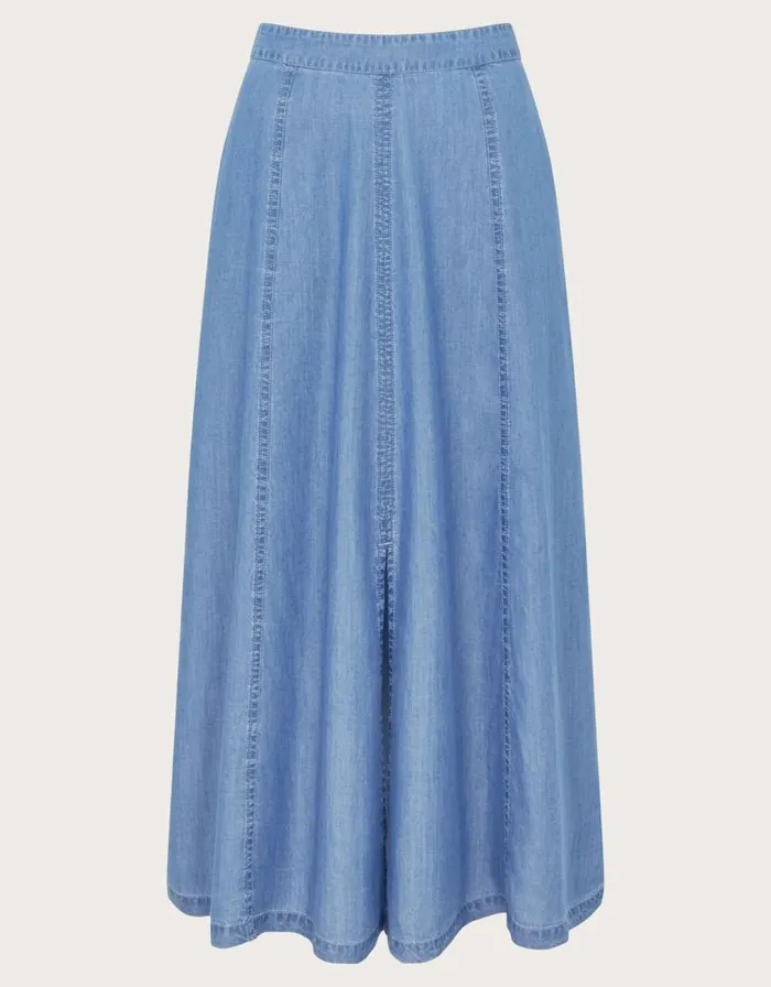 Monsoon Tierra Midi Skirt Blue Women Casualwear Monsoon Tierra Midi Skirt Blue Women Casualwear
