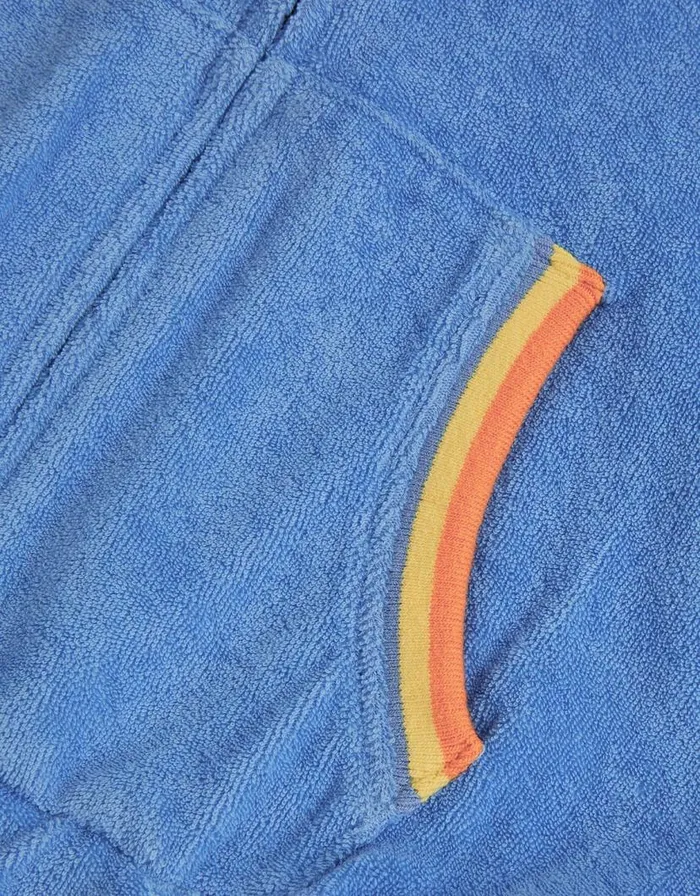 Monsoon Towelling Short Sleeve Hoodie Blue Children Knitwear and Cardigans Monsoon Towelling Short Sleeve Hoodie Blue Children Knitwear and Cardigans