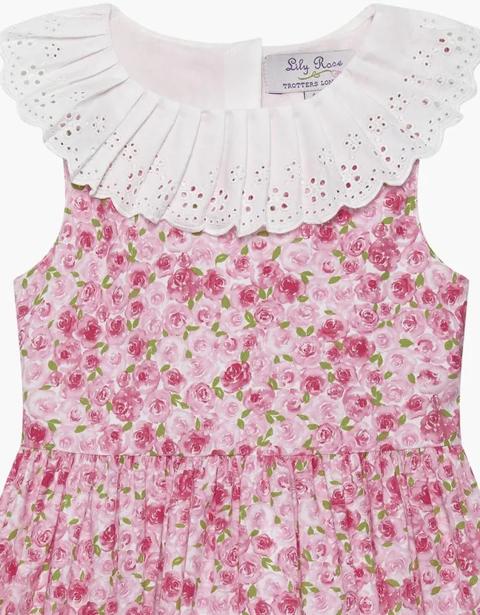 Monsoon Trotters Pleated Collar Floral Dress Red Children Dresses Monsoon Trotters Pleated Collar Floral Dress Red Children Dresses