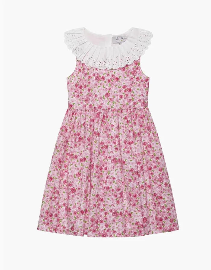 Monsoon Trotters Pleated Collar Floral Dress Red Children Dresses Monsoon Trotters Pleated Collar Floral Dress Red Children Dresses
