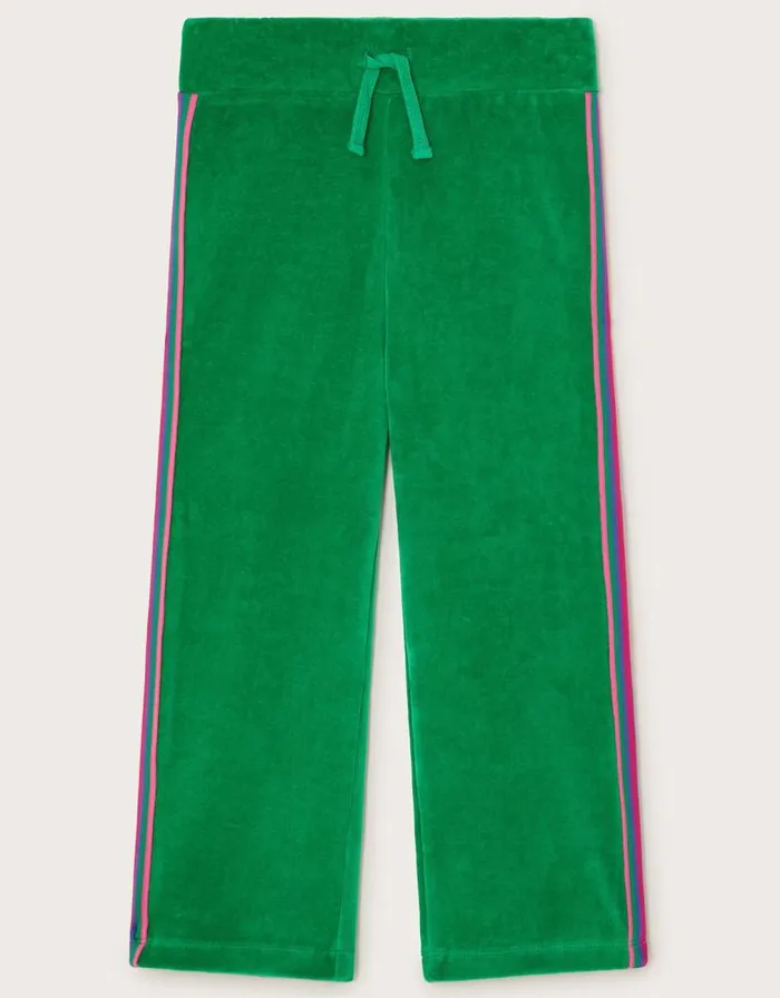 Monsoon Velour Sporty Joggers Green Children Casualwear Collection Monsoon Velour Sporty Joggers Green Children Casualwear Collection