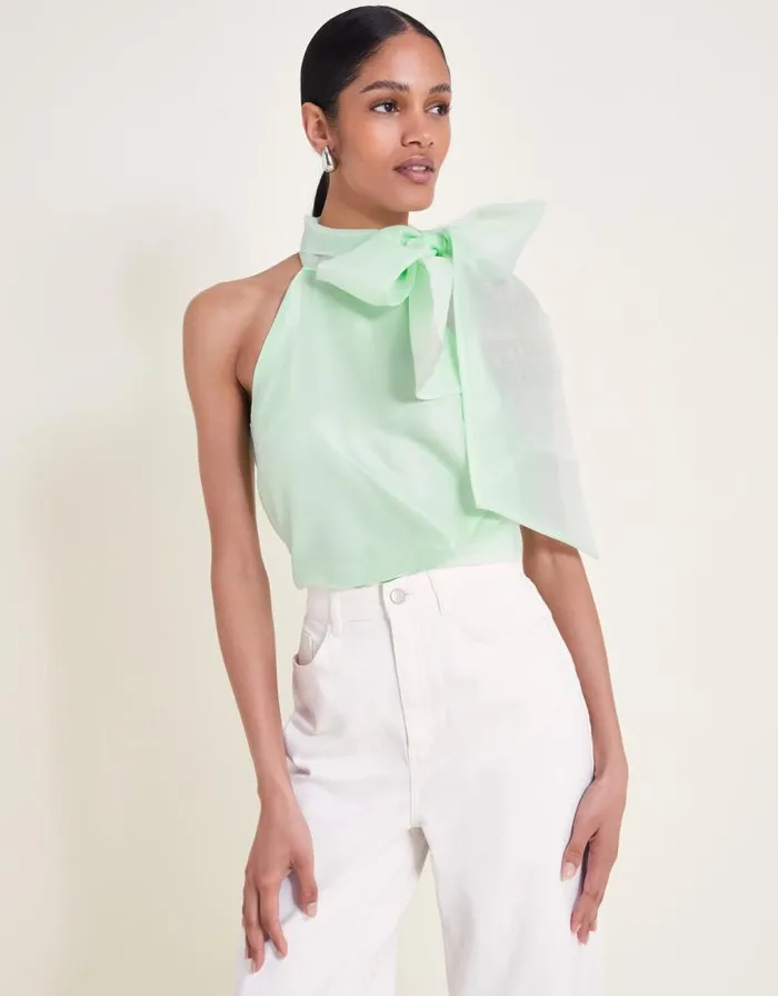Monsoon Vera Organza Top Green Women Tops and Blouses Monsoon Vera Organza Top Green Women Tops and Blouses