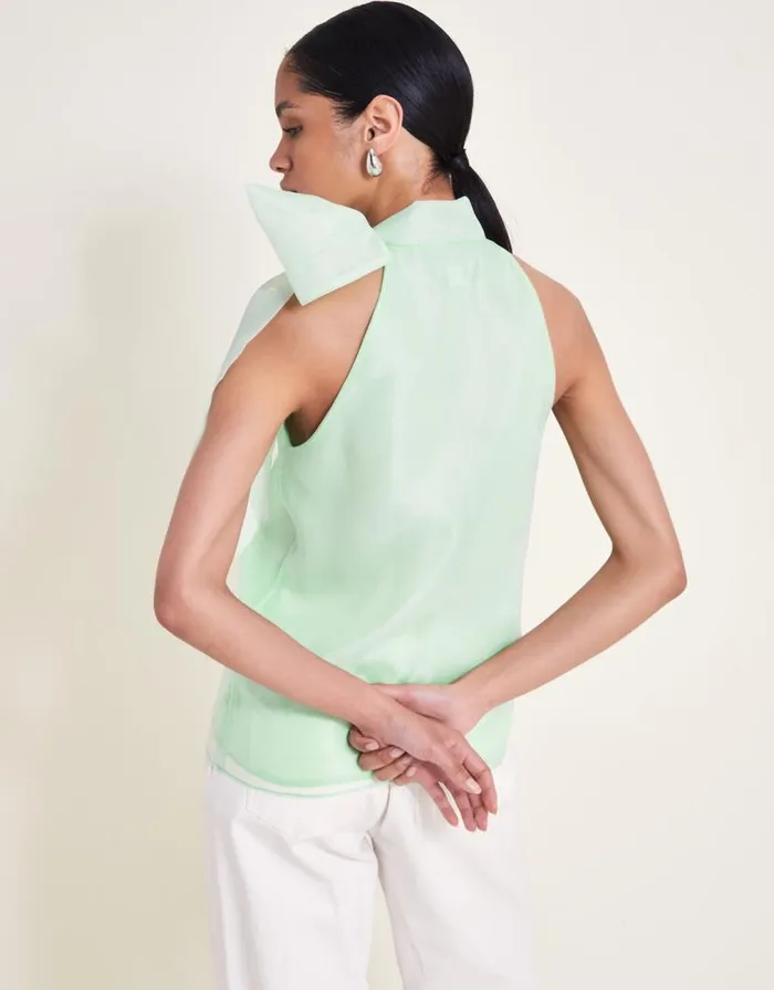 Monsoon Vera Organza Top Green Women Tops and Blouses Monsoon Vera Organza Top Green Women Tops and Blouses