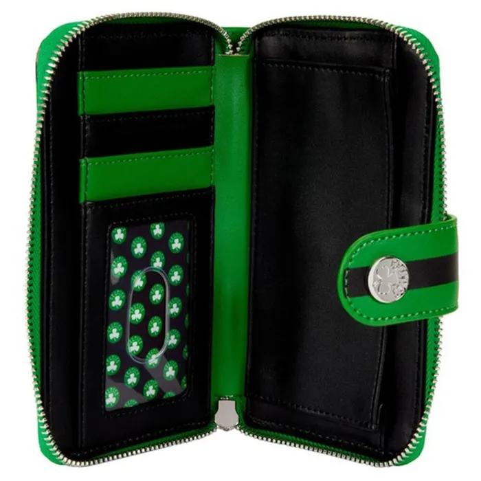 NBA Boston Celtics Logo Zip Around Wallet Unisex Loungefly Bags and Wallets