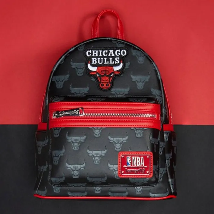 NBA Chicago Bulls Logo Mini Backpack Unisex Loungefly Backpacks