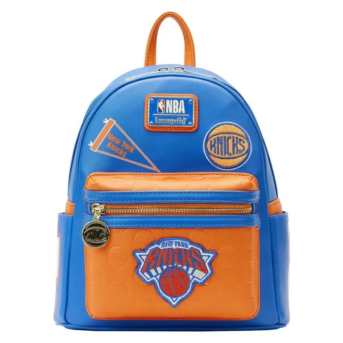 NBA New York Knicks Patch Icons Mini Backpack Unisex Loungefly Backpacks