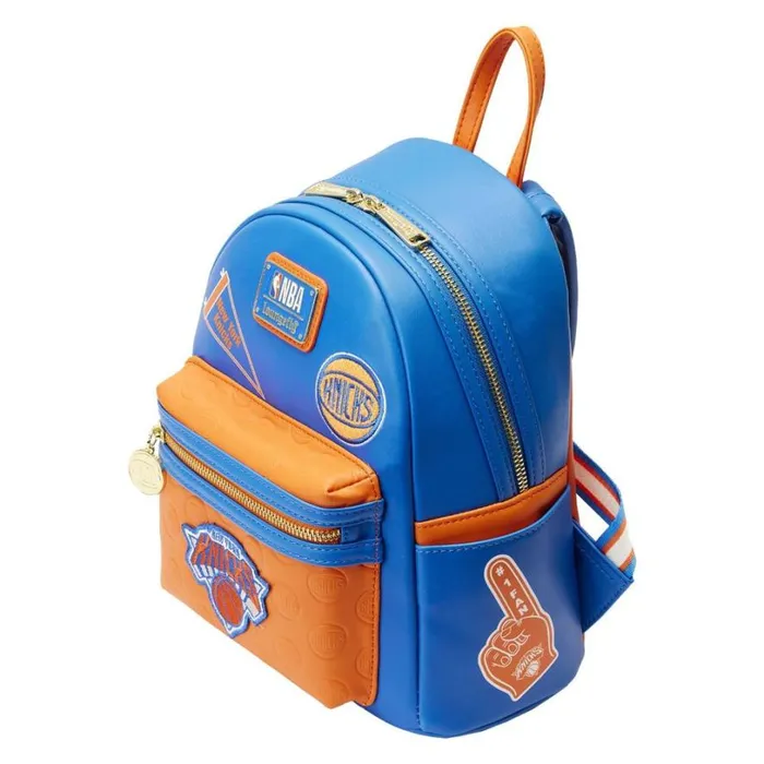 NBA New York Knicks Patch Icons Mini Backpack Unisex Loungefly Backpacks
