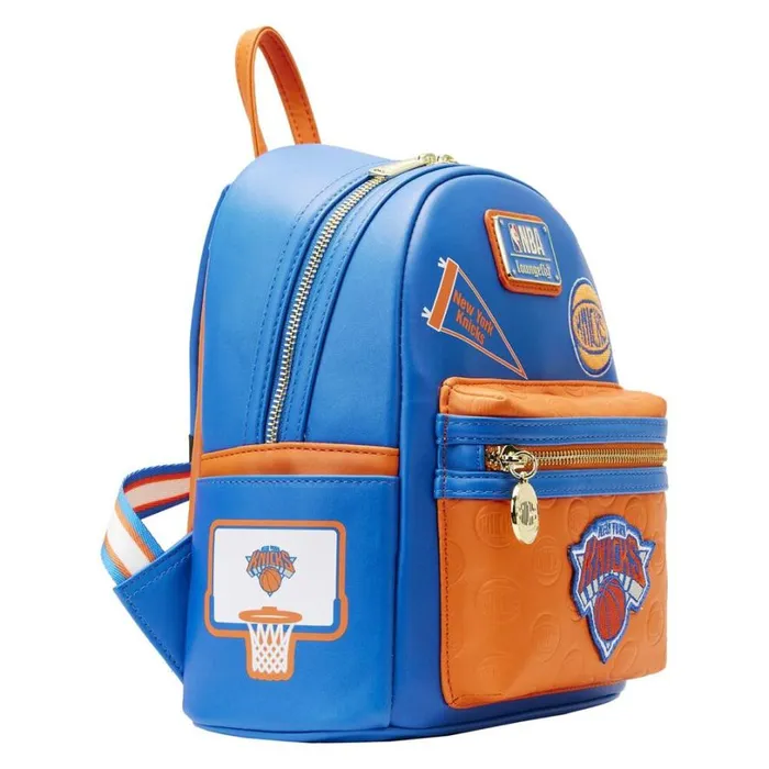 NBA New York Knicks Patch Icons Mini Backpack Unisex Loungefly Backpacks