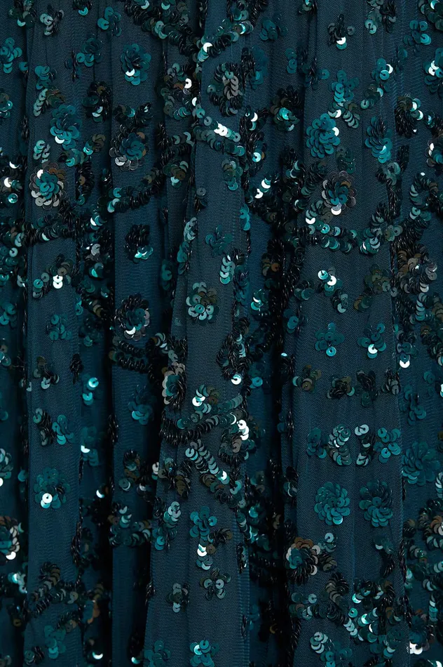 Needle and Thread Alina Sequin Ankle Gown Green Women Embellished Dresses