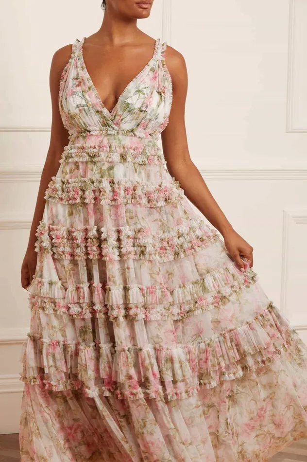 Needle and Thread English Rose Vivian Cami Gown Multi Women Printed Dresses