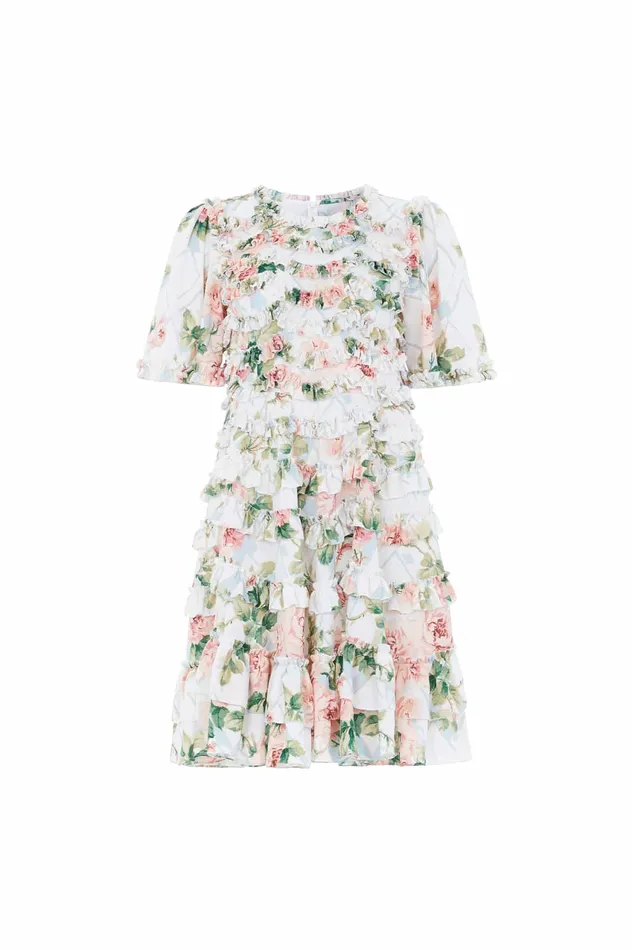 Needle and Thread Harlequin Rose Crepe Mini Dress Multi Women Printed Dresses Needle and Thread Harlequin Rose Crepe Mini Dress Multi Women Printed Dresses