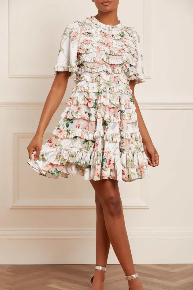 Needle and Thread Harlequin Rose Crepe Mini Dress Multi Women Printed Dresses Needle and Thread Harlequin Rose Crepe Mini Dress Multi Women Printed Dresses