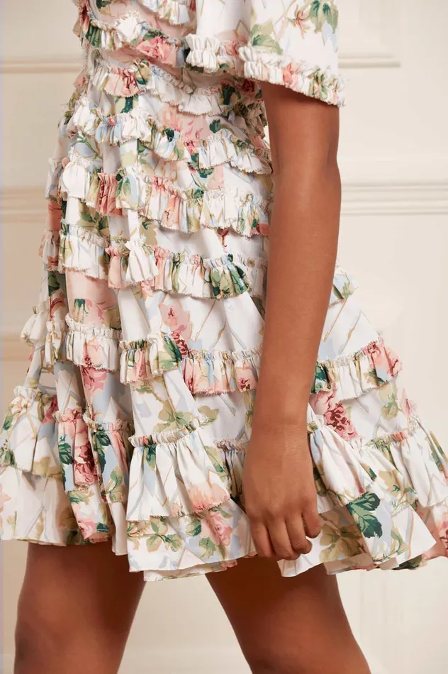 Needle and Thread Harlequin Rose Crepe Mini Dress Multi Women Printed Dresses Needle and Thread Harlequin Rose Crepe Mini Dress Multi Women Printed Dresses