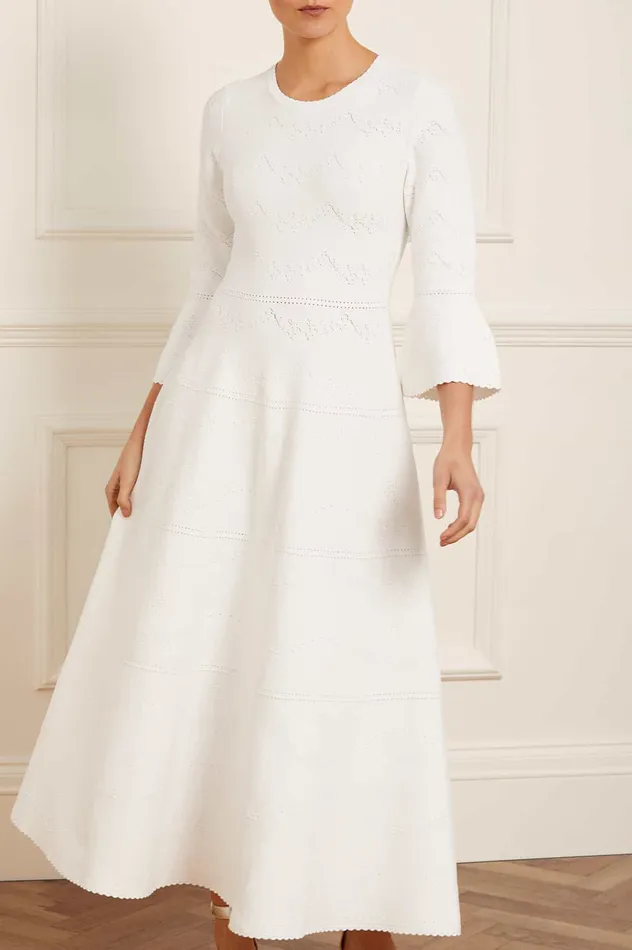 Needle and Thread Pretty Pointelle Knit Gown White Women Day Dresses