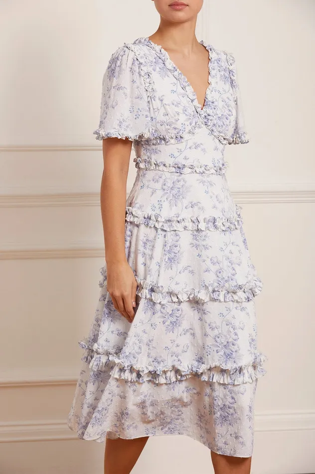Needle and Thread Rambling Roses Cotton Midaxi Dress Multi Women Day Dresses