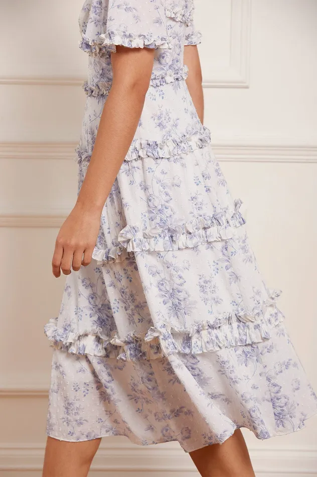 Needle and Thread Rambling Roses Cotton Midaxi Dress Multi Women Day Dresses
