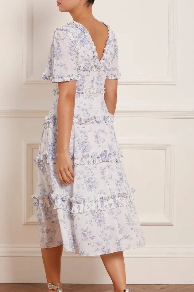 Needle and Thread Rambling Roses Cotton Midaxi Dress Multi Women Day Dresses