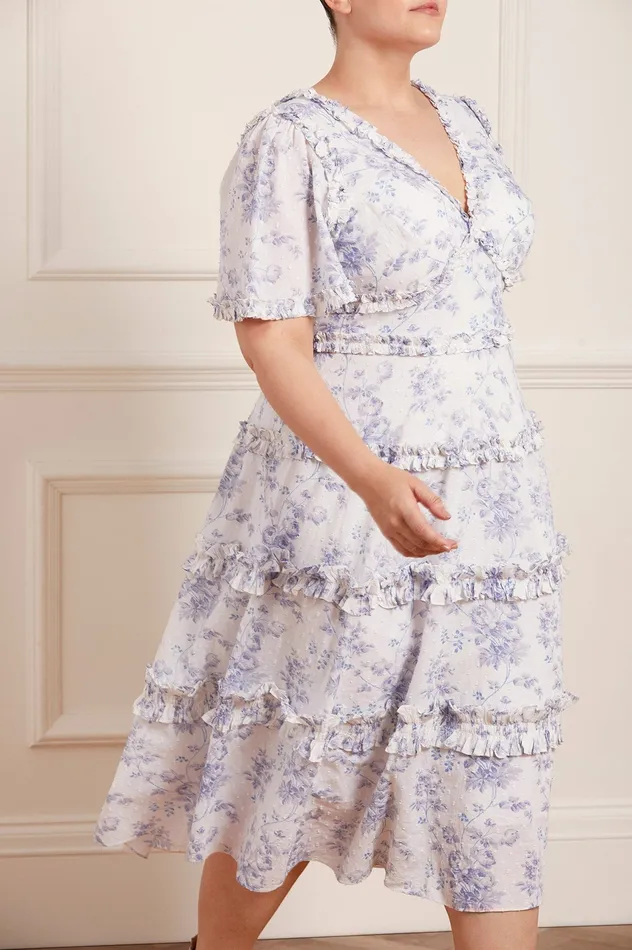Needle and Thread Rambling Roses Cotton Midaxi Dress Multi Women Day Dresses